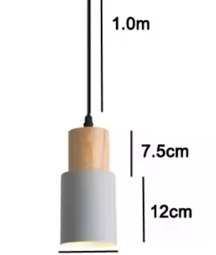 Nordic Moderne LED Hanglamp – Aluminium & Hout Plafondlamp voor Keuken, Bar & Woonkamer