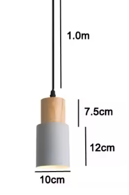 Nordic Moderne LED Hanglamp – Aluminium & Hout Plafondlamp voor Keuken, Bar & Woonkamer