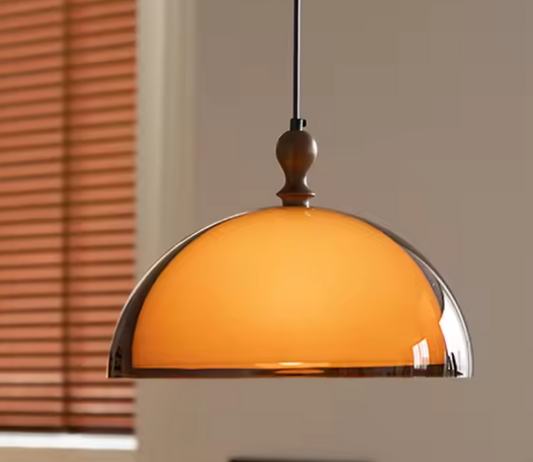 Bauhaus Scandinavische Hanglamp – Acryl & Hout Plafondlamp voor Eetkamer & Woonkamer