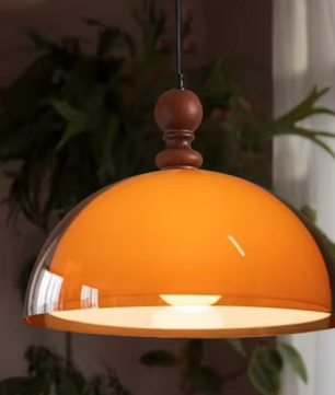 Bauhaus Scandinavische Hanglamp – Acryl & Hout Plafondlamp voor Eetkamer & Woonkamer