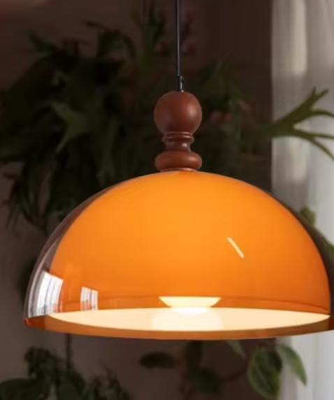 Bauhaus Scandinavische Hanglamp – Acryl & Hout Plafondlamp voor Eetkamer & Woonkamer