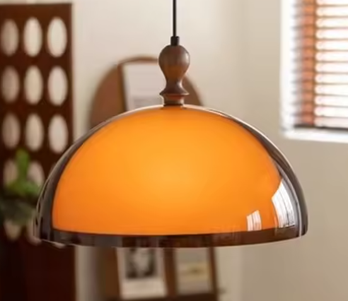 Bauhaus Scandinavische Hanglamp – Acryl & Hout Plafondlamp voor Eetkamer & Woonkamer
