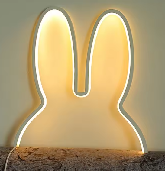 Konijn LED Nachtlampje – USB Bureaulamp, Kinderkamer & Sfeerverlichting