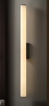 Luxe Marmeren Wandlamp – Minimalistisch Design met Massief Koper