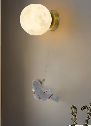 Astronaut Wandlamp – Creatieve Maanlamp voor Kinderkamer & Slaapkamer