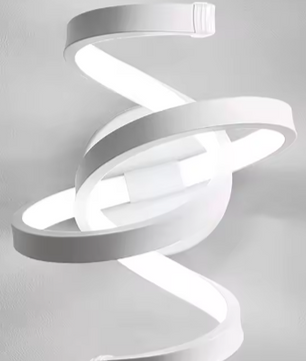 Moderne LED Spiraal Wandlamp – Aluminium & Acryl, 20W 2200LM