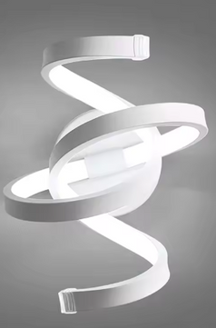 Moderne LED Spiraal Wandlamp – Aluminium & Acryl, 20W 2200LM