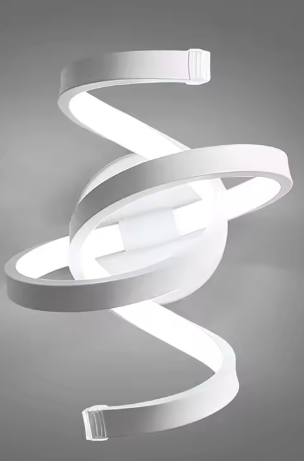 Moderne LED Spiraal Wandlamp – Aluminium & Acryl, 20W 2200LM