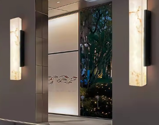 Moderne Marmeren LED Wandlamp – Waterdicht & Stijlvol voor Binnen en Buiten