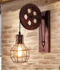 Vintage Industriële Wandlamp – Retro Katrol Design met LED