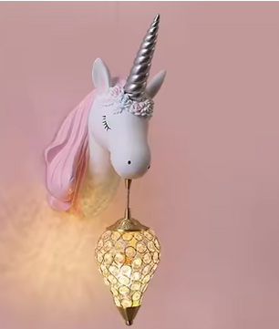 Eenhoorn Wandlamp – Schattige Kinderkamer & Slaapkamer Verlichting