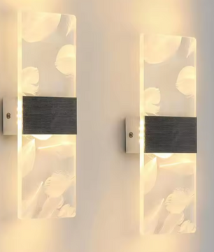 Set van 2 Moderne LED Wandlampen – 12W Acryl, Warm Wit Licht 3000K
