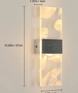 Set van 2 Moderne LED Wandlampen – 12W Acryl, Warm Wit Licht 3000K