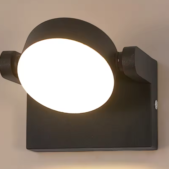 Moderne LED Wandlamp – 20W Binnen & Buiten, Draaibaar Paneel, Warm Wit Licht