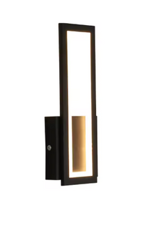 Moderne LED Wandlamp – 16W Acryl Design, Zwart, Warm Wit Licht 3000K