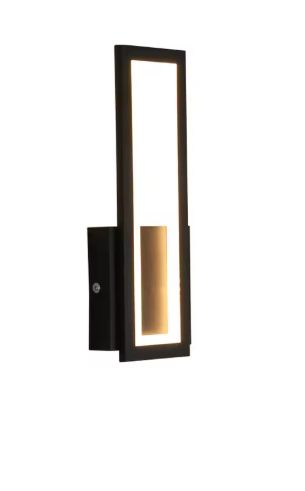 Moderne LED Wandlamp – 16W Acryl Design, Zwart, Warm Wit Licht 3000K