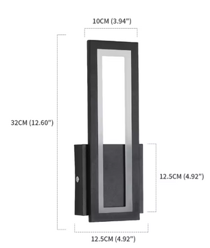 Moderne LED Wandlamp – 16W Acryl Design, Zwart, Warm Wit Licht 3000K