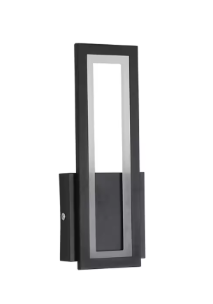 Moderne LED Wandlamp – 16W Acryl Design, Zwart, Warm Wit Licht 3000K