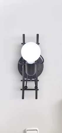 Zwarte Wandlamp – Moderne Vintage Metalen Wandkandelaar, E27