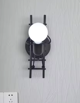 Zwarte Wandlamp – Moderne Vintage Metalen Wandkandelaar, E27
