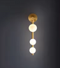 Wandlamp met Glazen Bol – Modern Wit & Goud/Zwart, LED Geschikt