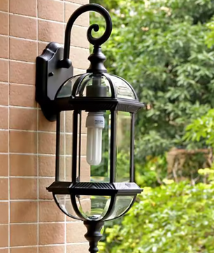 Antieke Retro Wandlamp – Vintage Metaal & Glas, E27 Buitenlamp