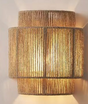 Henneptouw Wandlamp – Creatieve E27 Sfeerverlichting voor Slaapkamer & Gang