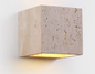 Vierkante Natuursteen Wandlamp – Waterdichte Buiten & Binnen Sfeerverlichting