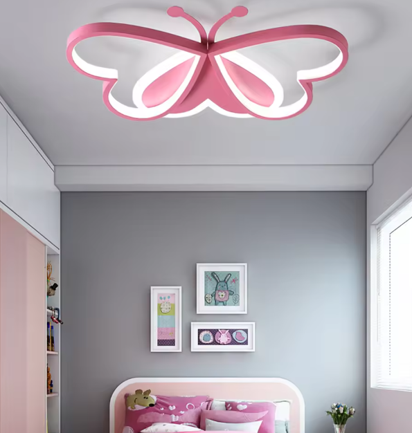 Vlinder LED Plafondlamp – Creatieve Kinderkamer & Slaapkamerverlichting, 90W