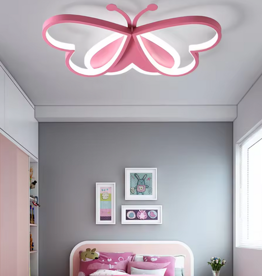 Vlinder LED Plafondlamp – Creatieve Kinderkamer & Slaapkamerverlichting, 90W
