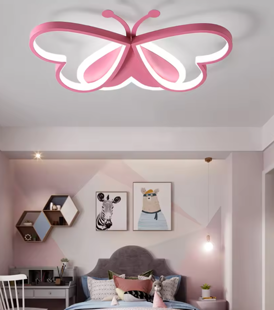 Vlinder LED Plafondlamp – Creatieve Kinderkamer & Slaapkamerverlichting, 90W