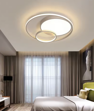 Moderne LED Plafondlamp – Rond Acryl & IJzer, 55W Dimbaar
