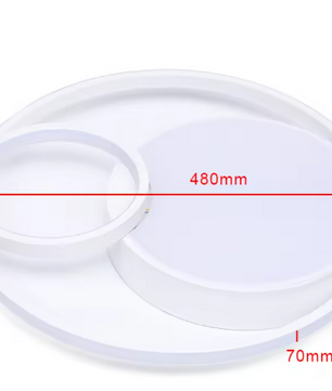 Moderne LED Plafondlamp – Rond Acryl & IJzer, 55W Dimbaar
