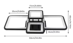 Moderne LED Plafondlamp – 54W Dimbaar Rechthoekig Design met Afstandsbediening
