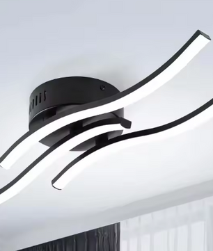 Moderne LED Kroonluchter – 3-Armig Golvend Design, 21W Chroom
