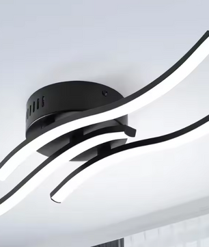 Moderne LED Kroonluchter – 3-Armig Golvend Design, 21W Chroom