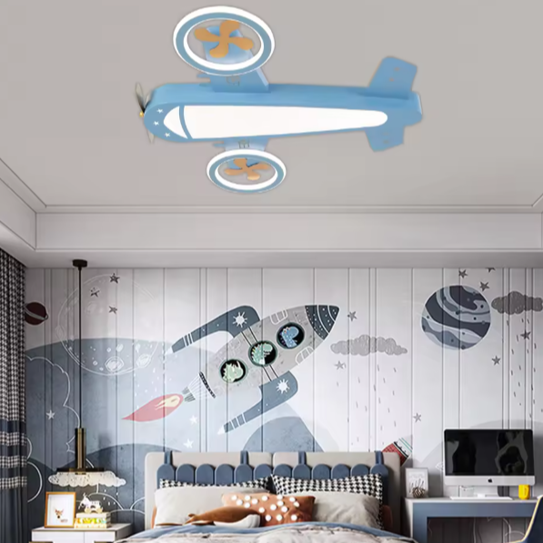 Vliegtuig Plafondlamp – LED met Afstandsbediening & Geheugenfunctie, Verstelbaar Warm en Koel Licht