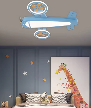 Vliegtuig Plafondlamp – LED met Afstandsbediening & Geheugenfunctie, Verstelbaar Warm en Koel Licht
