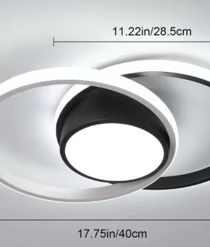 Dimbare LED Plafondlamp – 40W 4500LM, Zwart met Afstandsbediening 3000K-6500K