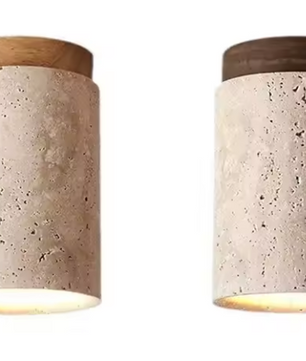 Moderne Travertin LED Plafondlamp – Stijlvol Rond Ontwerp voor Woonkamer, Slaapkamer & Gang