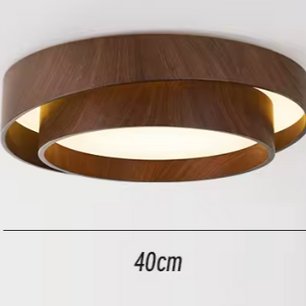 Nordic Walnoothout LED Plafondlamp – Modern & Dimbaar Design