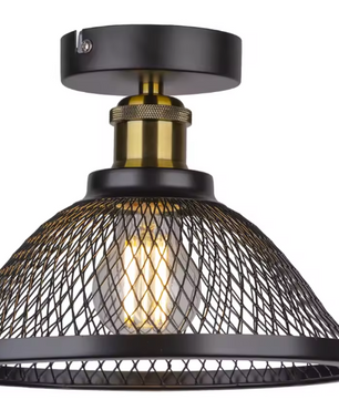 Industriële LED Plafondlamp – Vintage Kooi Design, Retro & Modern