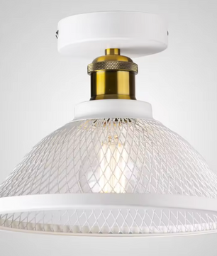 Industriële LED Plafondlamp – Vintage Kooi Design, Retro & Modern