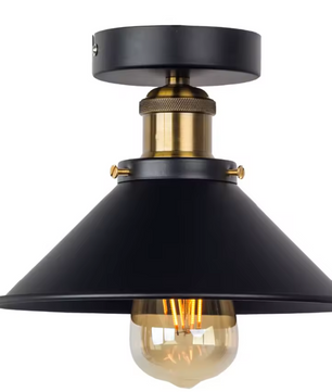 Vintage Industriële Plafondlamp – Metalen Retro Inbouwarmatuur