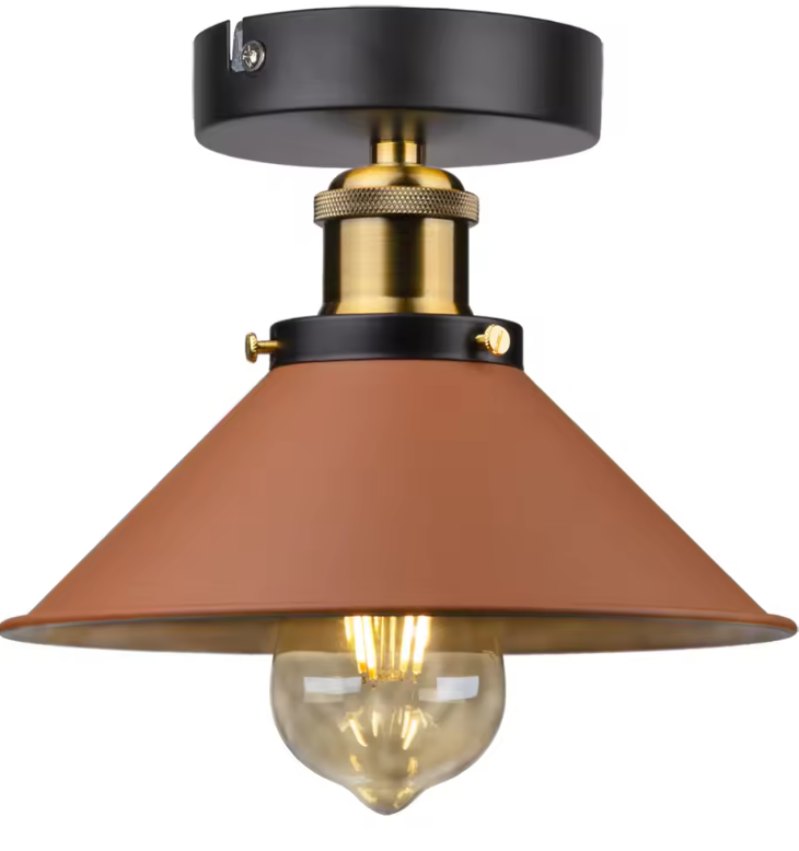 Vintage Industriële Plafondlamp – Metalen Retro Inbouwarmatuur