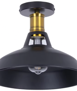 Retro Industriële Plafondlamp – Metalen Kap E27 Armatuur