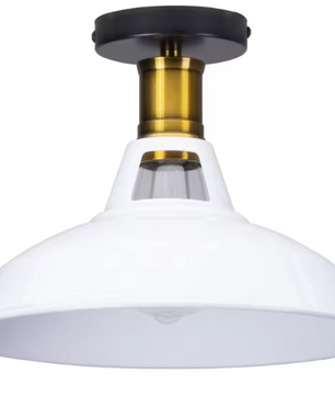 Retro Industriële Plafondlamp – Metalen Kap E27 Armatuur