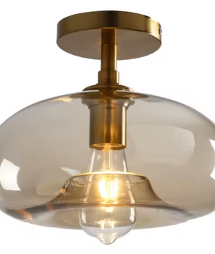 Moderne Glazen Plafondlamp – Minimalistisch LED Ontwerp