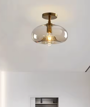 Moderne Glazen Plafondlamp – Minimalistisch LED Ontwerp
