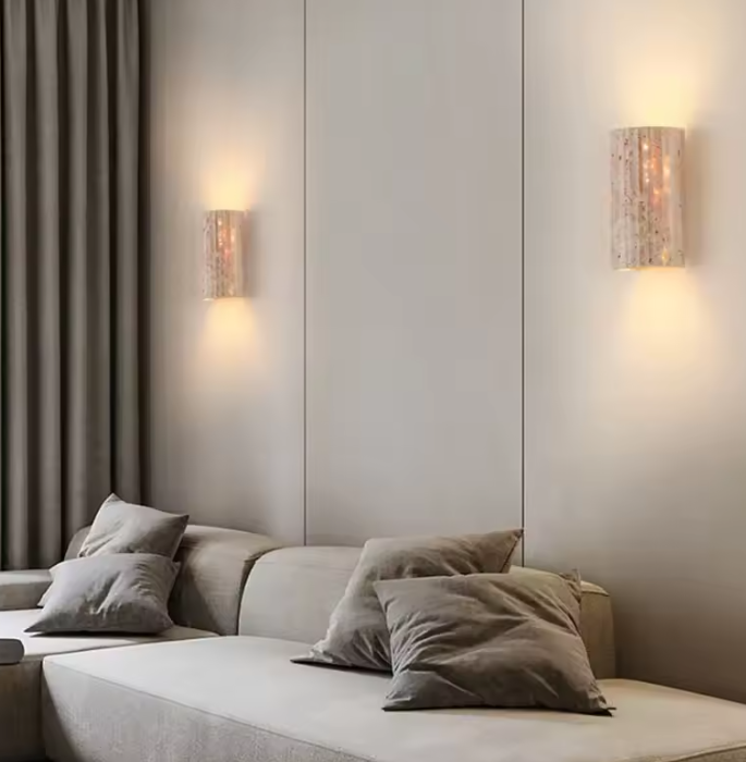 Wabi Sabi Natuursteen Wandlamp – Rustieke Elegantie & LED Verlichting